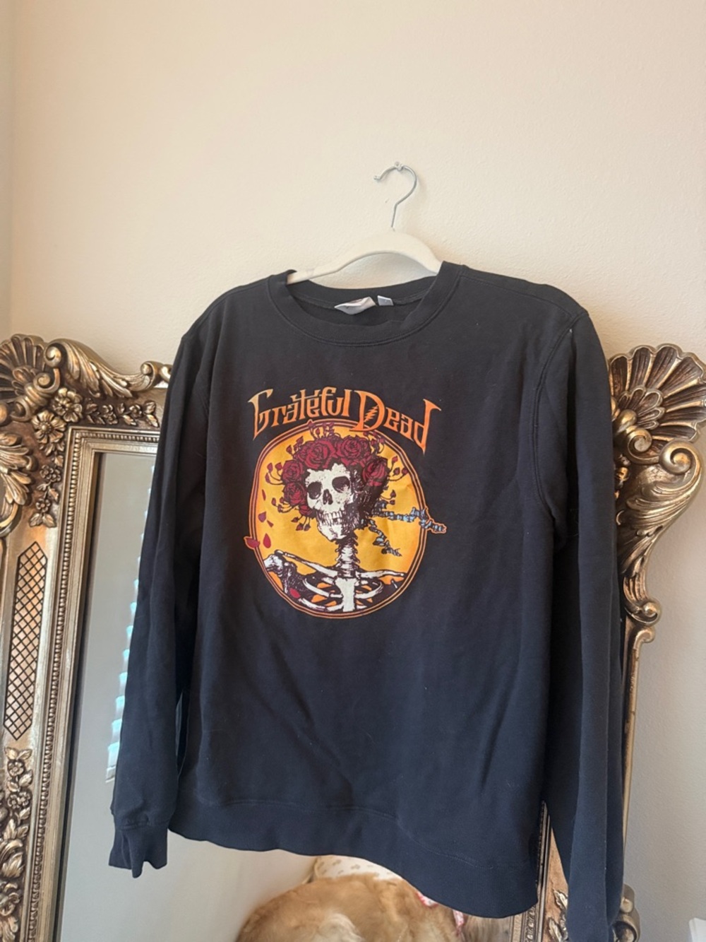 Grateful Dead Black Sweatshirt with Yellow & Red Graphic
